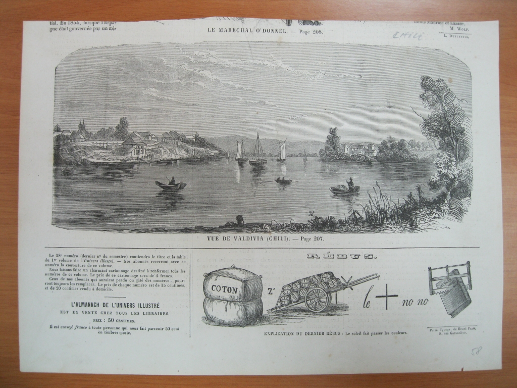 Vista del puerto de Valdivia (Chile, América)), 1858